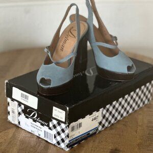 Delman Slingback Heels Size 5 1/2 (but fit more like a 5)